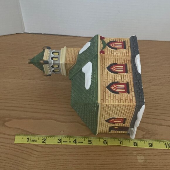 Grandeur Noel Snow Flake Village Church and Museum Christmas Hand Painted 1994 - Picture 14 of 14